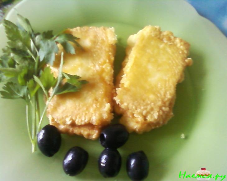 Сыр жареный с ветчиной