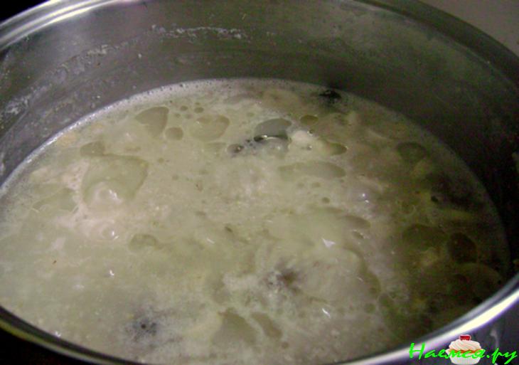 Каша ячменная с грибами