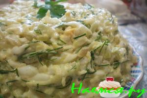 Салат из цукини с чесноком