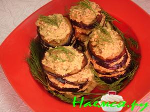 Баклажаны под соусом из брынзы и орехов Баклажаны под соусом из брынзы и орехов