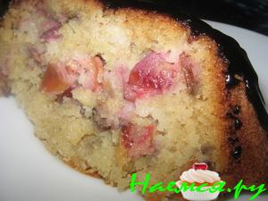 Кекс на кефире со сливами