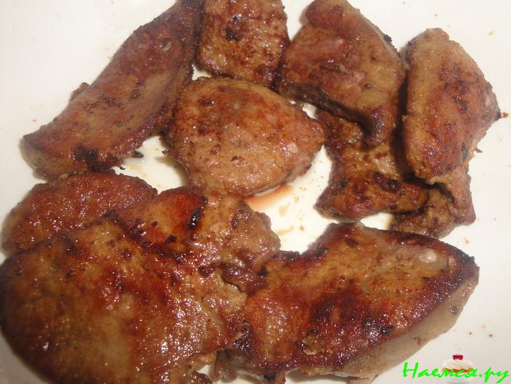 Печень жареная с луком