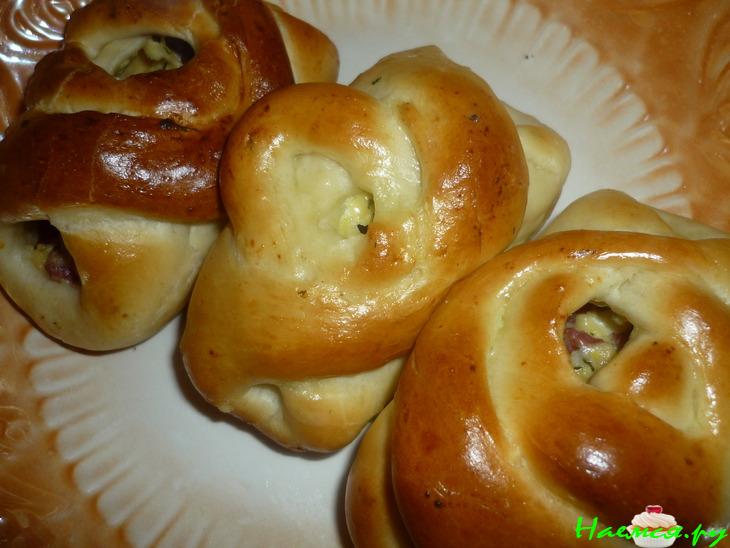 Пирожки закусочные. Безопарное дрожжевое тесто