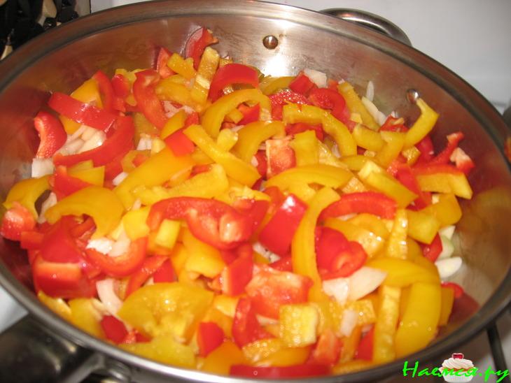 Пирог с перцем и свиным сердцем