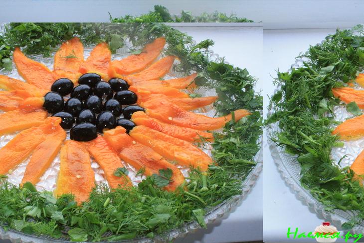 Салат из запечённой паприки ("Подсолнух") Салат из запечённой паприки ("Подсолнух")