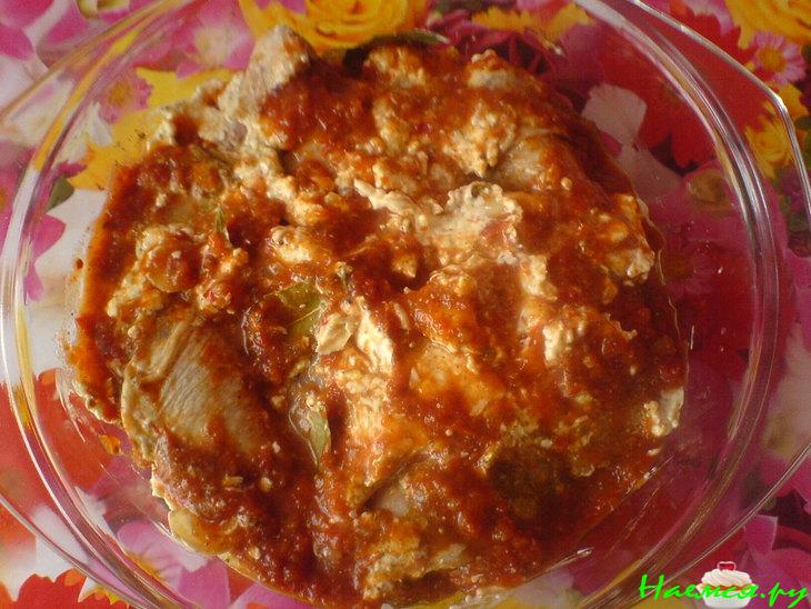 Куриный окорок чесночный