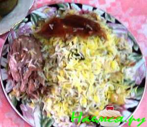 Плов с бобами и с птицей