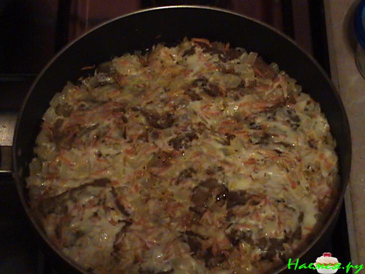 Филе окуня под луково-морковной шубкой Филе окуня под луково-морковной шубкой