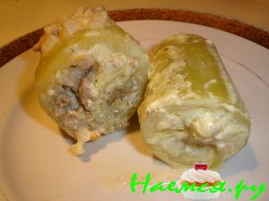 Фаршированные фаршем кабачки