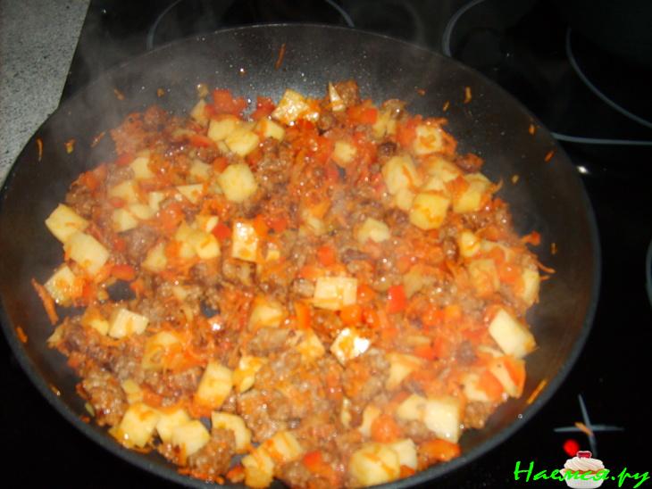 Пирог из слоёного теста