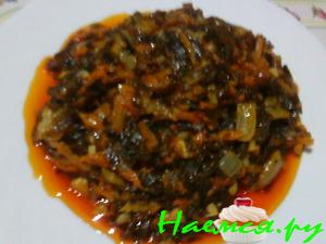 Морская капуста с овощами