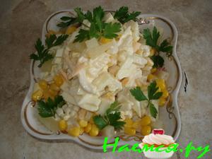 Кальмары с ананасом