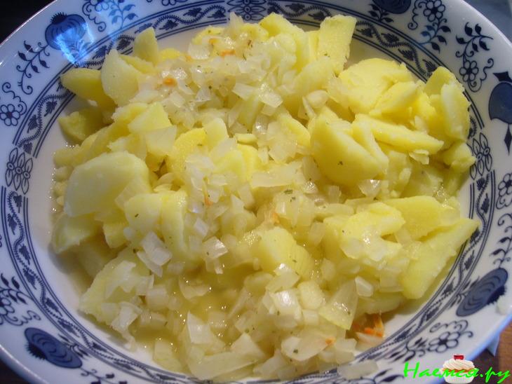 Картофельный салат со стручковой фасолью