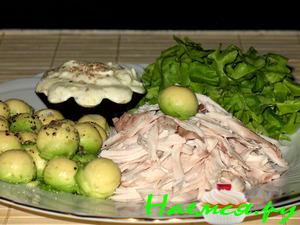 Курица с авокадо и соусом с хреном (Pollo con avocado e salsa al rafano)