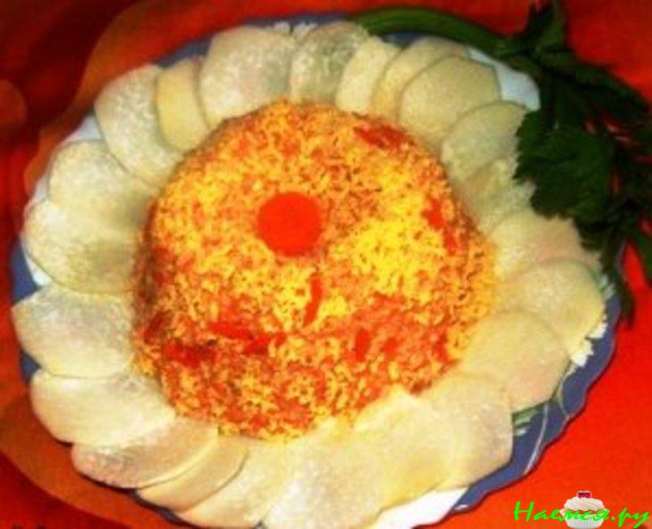 Морковный салат "Неудавшаяся ромашка"