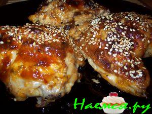 Куриные бёдра с яблочком