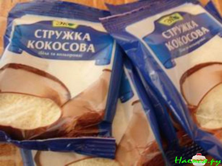 Торт "Голубая лагуна" из кокосовой стружки