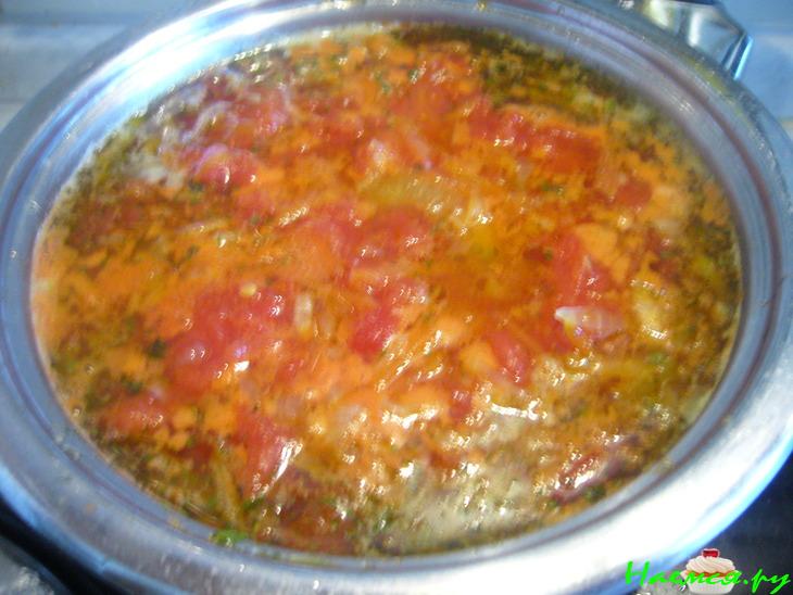 Густой томатный суп с цуккини и гречкой Густой томатный суп с цуккини и гречкой