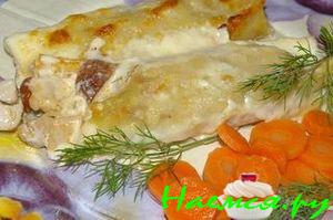 Каннеллони с белыми грибами