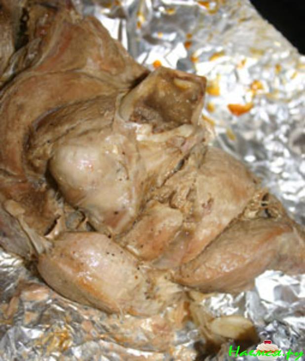 Мясо запеченное в фольге (телятина)