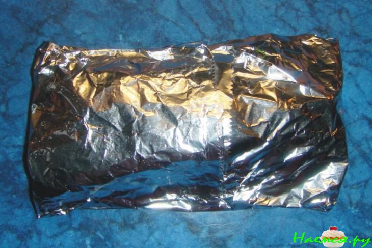 Запечённая в фольге лососина с креветками