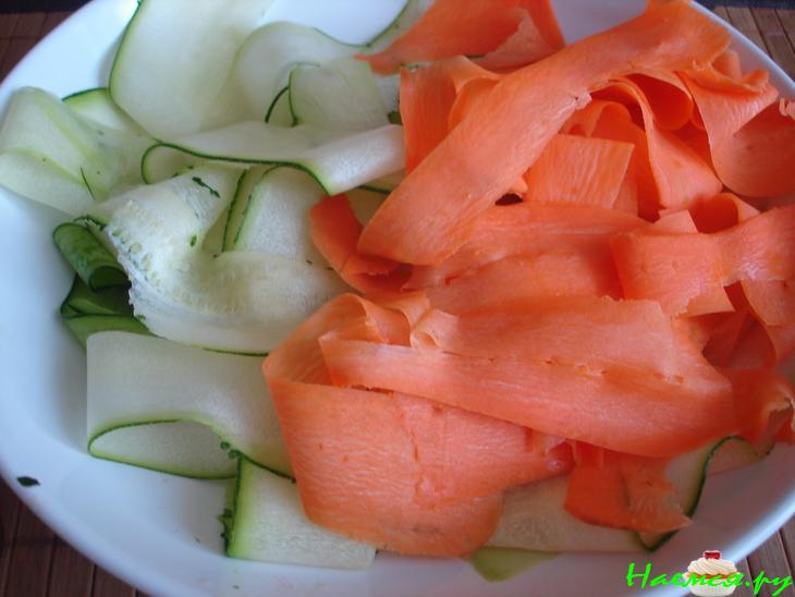 Феттучине с овощами