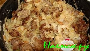 Фрикадельки с овощным рагу