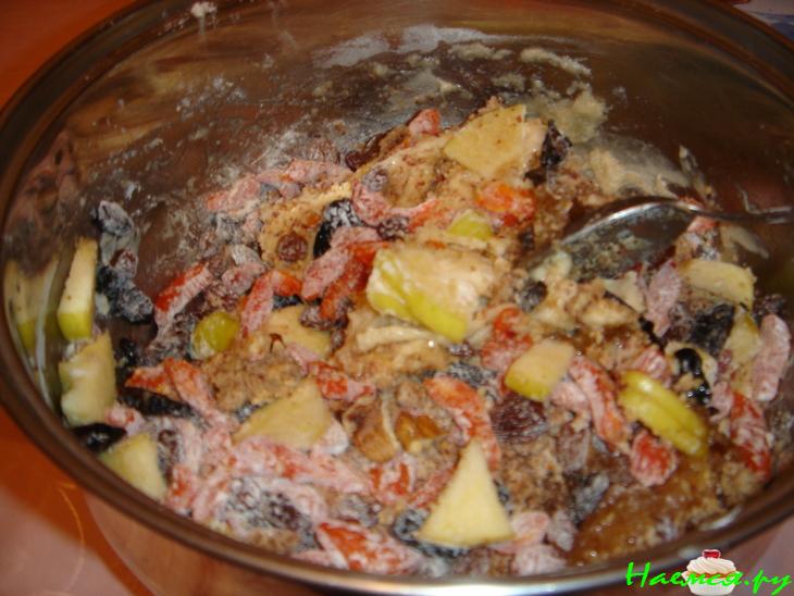 Постный пирог с сухофруктами - дубль 2 Постный пирог с сухофруктами - дубль 2