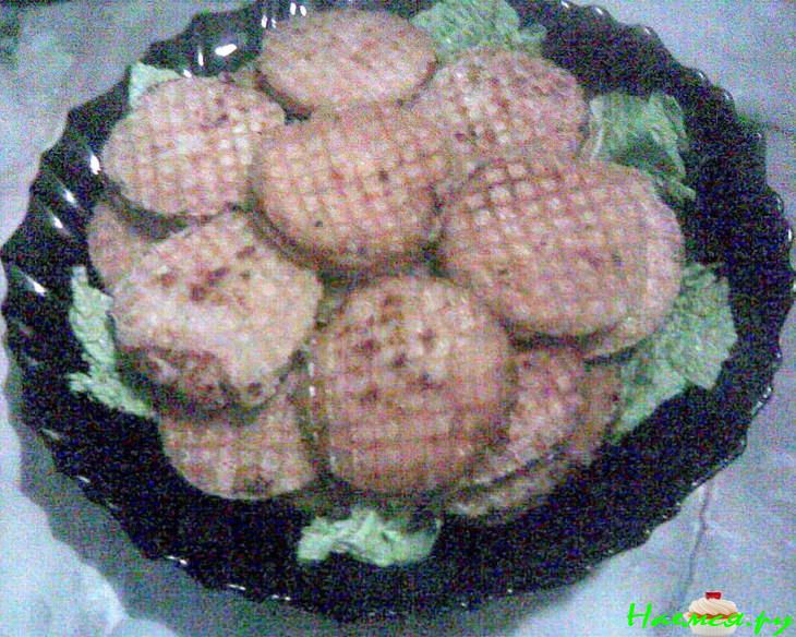 Постные рыбные котлетки в вафельках