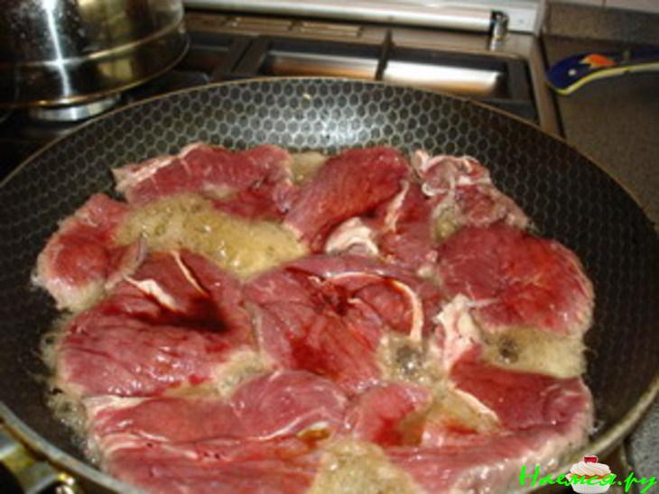 Телятина с грибами