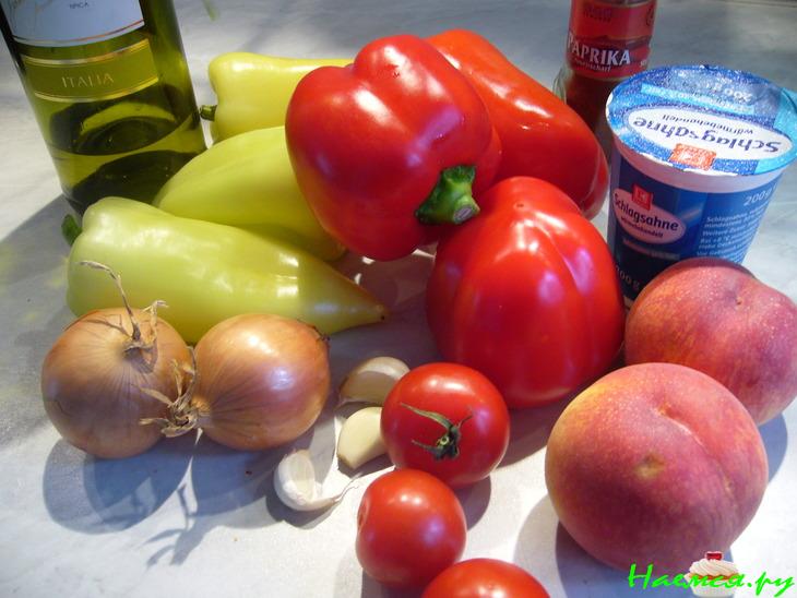 Суп из паприки с персиками Суп из паприки с персиками