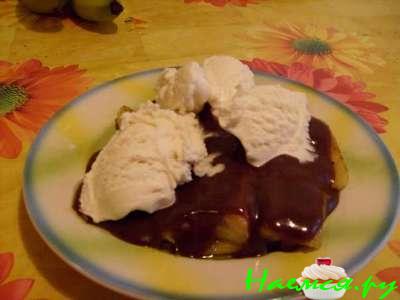 Жаренные бананы в шоколадной глазури