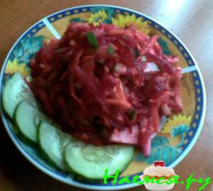 Сырой постный салатик