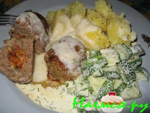 Котлеты из рубленого мяса с лисичками Котлеты из рубленого мяса с лисичками