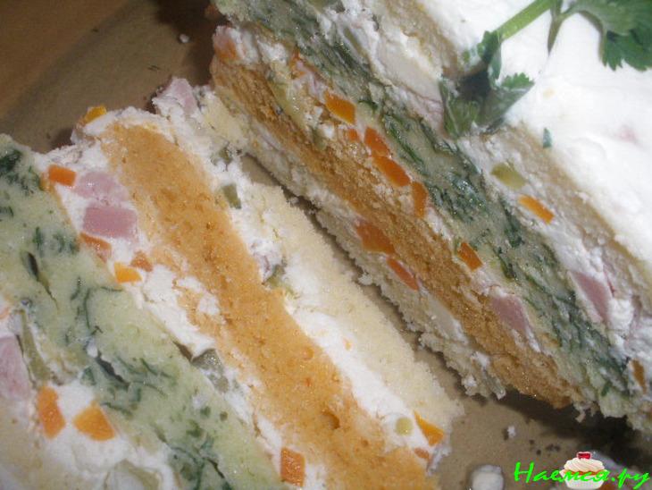 Закусочный трехслойный торт