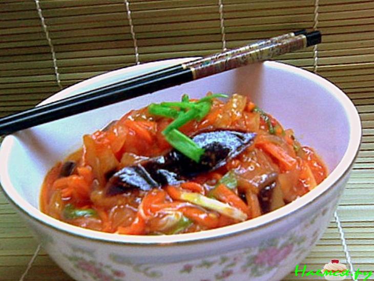 Баклажаны в карамели или необычный гарнир к обычным колбаскам!