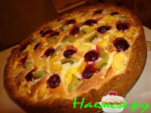 Творожный пирог с творожно-сырной начинкой