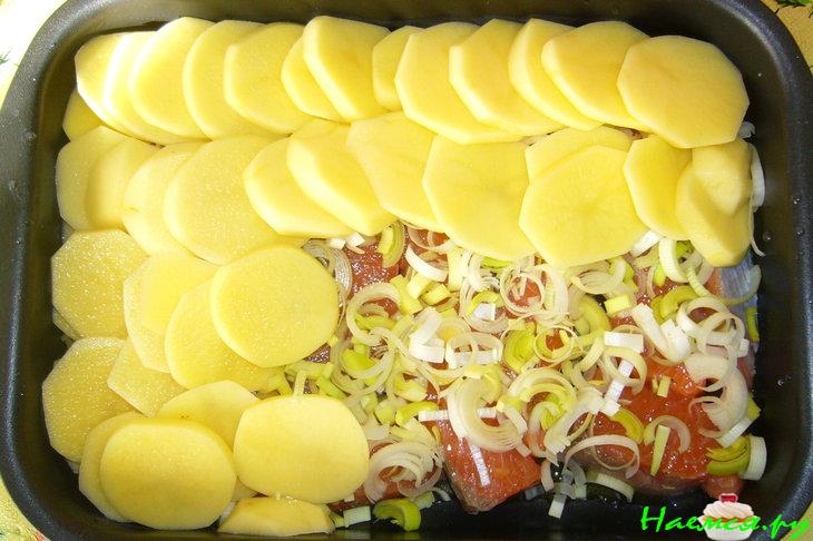 Рыбная запеканка с сыром "Сулугуни"