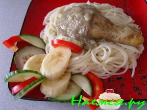 Куриные ножки с имбирем и бананом Куриные ножки с имбирем и бананом