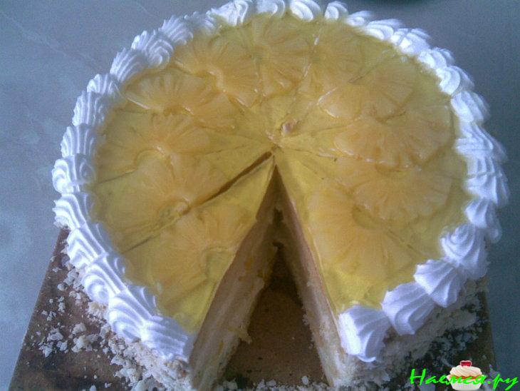 Ананасовый торт с миндалем Ананасовый торт с миндалем