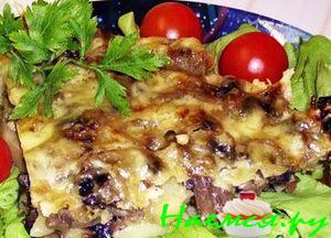 Запеканка из грибов с картошкой