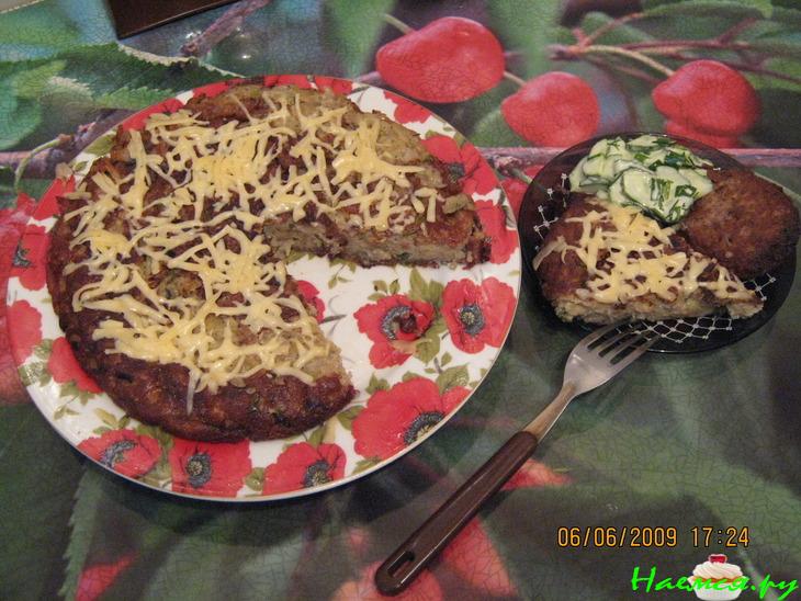 Картофельный пирог с тертым сыром