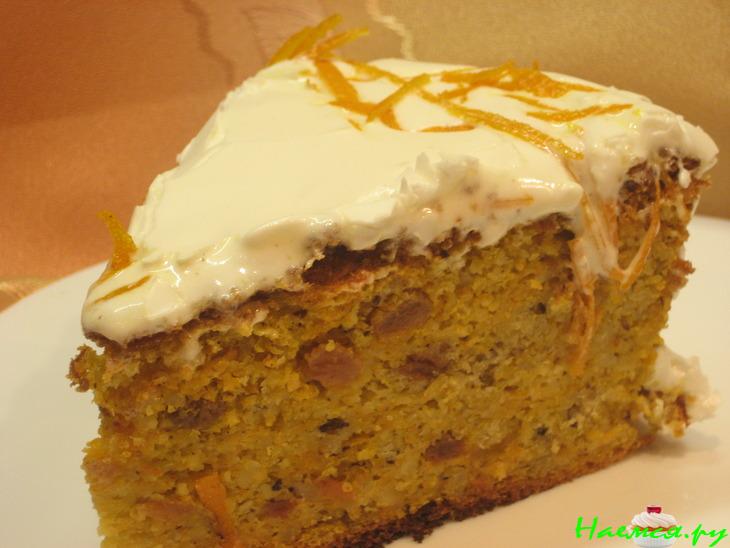 Морковный тортик с белковым кремом