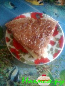 Манный пирог карамельно-шоколадный