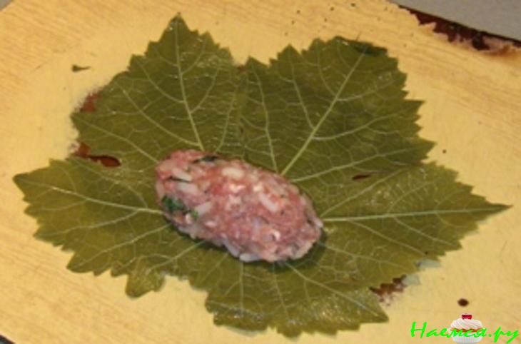 Долма в маринованных виноградных листьях Долма в маринованных виноградных листьях