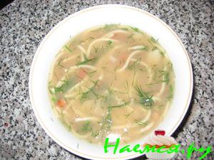 Суп фасолевый со спагетти