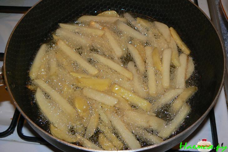 Рыба в фольге, с картошкой фри