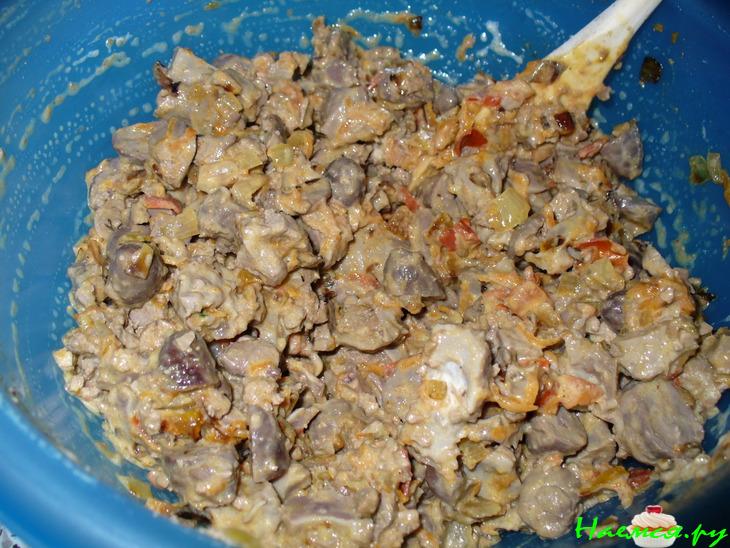 Пирог ' Помятый ' (с куриными потрошками и рисом)