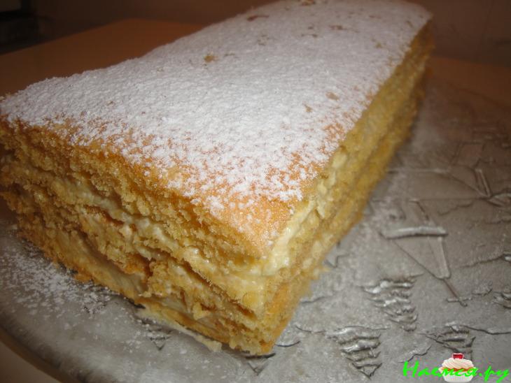 Лимонный бисквит с яблочно-лимонным кремом