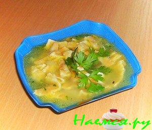 Куриный суп с яичными блинчиками